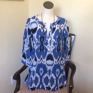 INC Sequined Ikat Tunic, Size Small